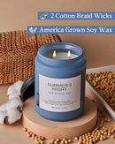 M&SENSE Summer's Night Soy Candle, Large 2 Wick, 19.4oz Up to 110 Hours Burn Time, Natural Scented for Home, Manly Candle in Glass Jar for Bedroom by CozyNest Decor