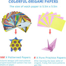 Origami Kit for Kids Ages 5-16, 108 Sheets with 54 Patterns & Instruction Book | Origami Paper Kit for Beginners & Advanced | Arts & Crafts Toys for Girls & Boys Ages 8-12 | Birthday & Christmas Gifts by TinyTreasures Baby Boutique