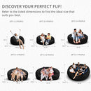 Bean Bag Chair for Adults 6FT,Soft Removable Cover for Teens/Girls Bedroom,Fluffy Giant Round Floor Beanbag Lounger Chairs (No Filler,Black) by CozyNest Decor