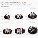 Bean Bag Chair for Adults 7FT,Soft Removable Cover for Teens/Girls Bedroom,Fluffy Giant Round Floor Beanbag Lounger Chairs (No Filler,Black) by CozyNest Decor