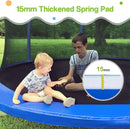 Zupapa 1500LBS Weight Capacity No-Gap Design 16 15 14 12 10FT Trampoline for Kids with Safety Enclosure Net Outdoor Backyards Trampolines with Non-Slip Ladder for Children Adults Family by TinyTreasures Baby Boutique