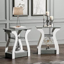 End Tables Living Room Set of 2,Grey End Table with Charging Station,Grey Side Table, Nightstand for Bedroom, 3 Tier End Table with Storage Shelf for Living Room by CozyNest Decor