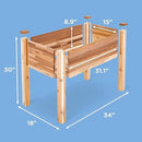 Jumbl, Cedar Raised Garden Bed, Elevated Wood Planter for Growing Fresh Herbs, Vegetables, Flowers, Succulents - 34x18x30” by GreenHaven Gardens