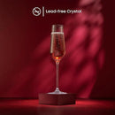 JoyJolt Champagne Glasses Layla Collection, Set of 4 – 6.7 oz Elegant Crystal Stemmed Champagne Flutes for Prosecco, Sparkling Wine, Mimosas, Cocktails, Weddings, Anniversaries, Parties by CozyNest Decor