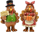 Thanksgiving Turkey Decor - 2Packs Resin Turkey Couple Standing Figurines Thanksgiving Decorations- Fall Decor Indoor for Tables Centerpieces Harvest Farmhouse Kitchen by CozyNest Decor