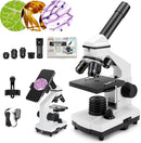 Microscope for Adults Kids, Dcorn 100X-2000X Powerful Biological Microscopes for School, Home, and Lab Use, Includes Microscope Slides Set and Phone Adapter. by TinyTreasures Baby Boutique