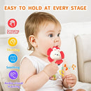 weirtoya 2 PCS Baby Rattles Teething Toys 3-6 Month, Baby Toys for 0-6 Months Infant Toy Sensory Toys with Beads Grasping Shaker, Newborn Must Haves Montessori Toys Babies Gifts by TinyTreasures Baby Boutique