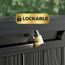 80 Gallon Lockable Resin Deck Box, Waterproof & UV-Resistant Outdoor Storage Box for Outdoor Cushion Storage, Garden Tools & Pool Accessories Storage, Black by CozyNest Decor