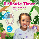 brush-baby WildOnes™ Rechargeable Kids Electric Toothbrush – Monkey | Flashing Lights, 2-Min Timer, Waterproof, 3 Brush Heads | Toddler & Child Toothbrush Ages 0-10 | Soft Bristles by TinyTreasures Baby Boutique
