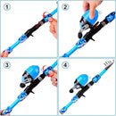 PROBEROS Kids Fishing Pole - Portable Telescopic Fishing Rod and Reel Combo Kit - Spincast Fishing Reel Casting Rods with Lures Lines Tackle Box and Bag for Boys Girls Youth Fishing by TinyTreasures Baby Boutique