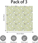 Muslin Swaddle Blankets for Newborn, 3 Pack Breathable Soft Receiving Blanket, Large 38 x 40 inches Swaddle Wrap Burping Clothes Diapers, Essentials Infant Shower Items, Toddler Gift (Cute Farm) by TinyTreasures Baby Boutique