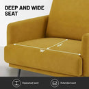 Oversized Accent Chair for Living Room Chairs Reading Arm Chair Comfy Modern Single Sofa Side Chairs with Metal Legs & Soft Cushion for Bedroom, Balcony,Waiting Room (Amber Yellow-1pcs) by CozyNest Decor