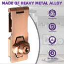 Alise Keyed Hasp Lock,4 Inch Safety Packlock Clasp Hasp Lock Latch with Lock,Door Hinge Lock with Keys Keyed Locking Hasp for Cabinets Closets Doors,Red Bronze by TinyTreasures Baby Boutique