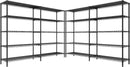 REIBII 5-Tier Heavy Duty Metal Wire Shelves, Industrial Style, 61.7"W x 72.4"H x 15.8"D, 1500 LBS Capacity, Adjustable, Rust Resistant, 2 Pack by CozyNest Decor