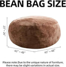 Bean Bag Chair 4Ft, Memory Foam Filled, Large Beanbag Chairs for Adults and Teens, Soft Sofa with Removable Flannel Cover, Round Couch for Living Room Bedroom College Dorm (Coffee, 4FT-47×47"×24") by CozyNest Decor