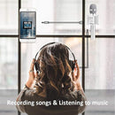BONAOK Wireless Bluetooth Karaoke Microphone,3-in-1 Portable Handheld Mic Speaker for All Smartphones,Gifts for Kids Adults All Age Q37(Silver) by TinyTreasures Baby Boutique