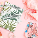 Wet Bag, Wet Dry Bag, Wet Bag for Swimsuit, Travel, Beach, Pool, Diapers, Dirty Yoga Gym Clothes, Makeup Bag, Waterproof Tropical Palm Leaves Decor Jungle Palm Leaf Favors by TinyTreasures Baby Boutique