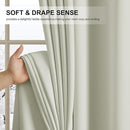 NICETOWN Farmhouse Curtains for Living Room, Blackout Thermal Insulated Sliding Door Curtains for Patio Glass Door, Grommet Soundproof Smart Drapes for Office, 1 Pair, 52" W x 95" L, Light Beige by TinyTreasures Baby Boutique