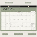 2026 Desk Calendar, Large Desktop/Wall Monthly Calendar (Jan. 2026 - Jun. 2027) 17'' x 12'' School Year Desk Planner for Teacher Family Office Supplies by TinyTreasures Baby Boutique