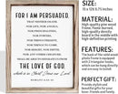Christian Wooden Wall Sign, Decorative Signs for Home Decor, Religious Artwork, Bible Verse Decoration, Framed Wall Plaque Sign 15 * 11.5 inches, For I am Persuade by CozyNest Decor
