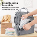 Organic Nursing Pads - 14 Washable Viscose Derived from Bamboo Breastfeeding Pads, Wash Bag, Reusable Breast Pads for Breastfeeding, Nipple Pads for Breastfeeding Essentials(Pastel Touch, M 3.9") by TinyTreasures Baby Boutique