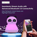Combined Bluetooth Speaker & LED Nightlight With 9 Color Emissions, Child Friendly Silicone & BPA Free Monkey, USB Recharging, Receives Audio From Computer, Phone Or Tablet, Remote Control (Panda) by TinyTreasures Baby Boutique