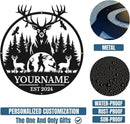 Personalized Metal Signs - Custom Shed Wall Decor, Black Deer Metal Art, Home Sign Plaques, Outdoor Decorative Signage (Style C) by CozyNest Decor