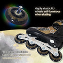 Nattork Kids Adjustable Inline Skates with PU Flash Wheels, Fun Roller Skates for Ages 4-12, Indoor/Outdoor Birthday Gift for Son and Grandson by TinyTreasures Baby Boutique