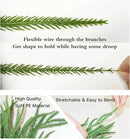 Christmas Garlands Norfolk Pine Garland Real Touch Artificial Faux Greenery Garland for Holiday Indoor Outdoor Decor 6FT by CozyNest Decor
