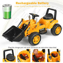 Kids Ride On Excavator Digger 6V Battery Powered Tractor-Yellow by LJGDeals