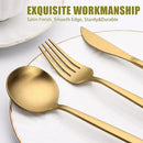40 Piece Gold Silverware Set for 8, Terlulu Stainless Steel Flatware Set, Gold Cutlery Set Utensils Set, Tableware Include Forks Knives Spoons for Home Kitchen Restaurant Wedding, Satin Finish by CozyNest Decor