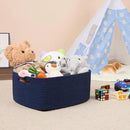 Large Storage Baskets for Shelves, Closet Organizers Bins for Clothes Blanket Towels, Baby Nursery, Toy Baskets Box, Woven Rope Baskets, 17 x 13 x 7.5”, 2 Packs Navy Blue by CozyNest Decor