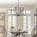 Modern Black Farmhouse Chandeliers, 8-Light Industrial Metal Chandelier Lighting, Classic Candle Hanging Pendant Light Fixtures for Kitchen Bedroom, Dining Room, Living Room,Foyer by CozyNest Decor