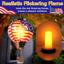 2 Pcs 20 Inch Flag Hot Air Balloon Hanging Solar Lantern Outdoor Garden Decor Waterproof Hot Air Balloon Flame Lantern for Lawn Porch Yard by GreenHaven Gardens