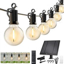 Brightown 58FT Solar String Lights Outdoor with Remote Cable Ties and Hooks, Commercial Grade Patio Lights with 26 LED Shatterproof Bulbs, 3 Light Modes Hanging Light for Backyard Party Decor by GreenHaven Gardens