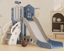 XJD 5 in 1 Toddler Slide, Kids Slide for Toddlers Age 1-3, Outdoor Indoor Playset for Toddlers with Basketball Hoop and Ball, Storage Space and Non-Slip Steps Telescope (Blue) by TinyTreasures Baby Boutique