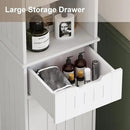 ChooChoo 67" Tall Bathroom Storage Cabinet Freestanding with Adjustable Shelves, Narrow Storage Linen Cabinet with 2 Doors and 1 Drawers for Bathroom, Living Room, Kitchen, White by CozyNest Decor