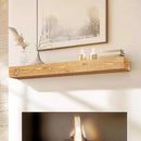 48x8x5 Fireplace Mantel - Handcrafted Rustic Solid Wood Wall Mounted Floating Shelf with Invisible Heavy Duty Wood Bracket (Natural) by CozyNest Decor