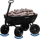 BILT HARD 1200 lbs Poly Garden Dump Cart with No Flat Tires, Quick Release, 2-in-1 Convertible Handle, 7 Cu Ft Dump Wagon Heavy Duty for Yard, Outdoor by GreenHaven Gardens