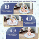 Activity Gym, Baby Play Gym Mat for Toddlers, 0-18 Months Tummy Time Play Mats, Infant Play Gym with Detachable Toys for Sensory Exploration and Motor Skill Development, PM2406 by TinyTreasures Baby Boutique