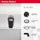 American Standard 10-US-AS-7-SL Garbage Disposal Anti-Jam Stainless Steel Food Waste Grinding System, Slim Line, 3/4 HP, Black by CozyNest Decor
