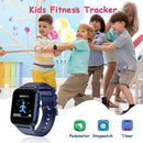 Goodatech 1.69'' Kids Smart Watch 4-12 Years Boys Girls, 26 Puzzle Games,HD Camera,Video Music Player,Pedometer,Flashlight,Alarm Clock,Learn Card,Audio Book,Smartwatch for Children Gifts (Blue) by TinyTreasures Baby Boutique