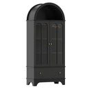 71.5" Arched Cabinet with Glass Doors and Wine Rack by DirectDeals
