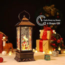 House & Garden Decoration,Christmas Lantern with 8 Pieces of Music,Sparkling Crystal Keep Circling Around The Snowman Families Music Box as a (Santa Claus) by CozyNest Decor