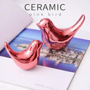 Notakia Small Birds Statues Pink Home Decor Modern Style Decorative Ornaments for Living Room, Bedroom, Office Desktop, Cabinets (2Pcs Pink Birds) by CozyNest Decor