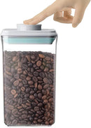 Airtight Food Storage Container - 0.9qt / 900ml Square Pop Containers With Lids, Bpa Free Stackable Container for Coffee Cereal Flour Spaghetti Rice Kitchen Organizer by TinyTreasures Baby Boutique