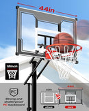 Mayfire Kids Basketball Hoop Adjustable Height 4-8.5 FT, Portable Basketball Goal System with 33'' Shatterproof Backboard for Kids Youth Teens in Driveway, Backyard, Outdoor Play by TinyTreasures Baby Boutique
