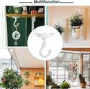 Sungmor Heavy Duty Ceiling Hooks for Hanging Plants, 2PC White 3.5x3.9Inch Large Cast Iron Ceiling Hooks, Antique Decorative Ceiling Swag Hooks for Hanging Planter Chandelier Wind Chime Lantern Hanger by GreenHaven Gardens