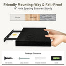 Fun Memories 32 Inch Floating Shelves Wall Shelf Set of 3, Black Bathroom Shelves 32 Inch, Farmhouse Home Decor Living Room, Kitchen Black Shelves for Wall, 32 x 6.7 x 1.4 Inch by CozyNest Decor