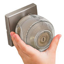 Child Safety Door Knob Cover (4 Pack) Hard-to-Remove Dual-Lock Door Handle Covers for Kids - Reusable Baby Proof Door Knob Locks - Installs Easily, No Tools Needed (Clear) by TinyTreasures Baby Boutique